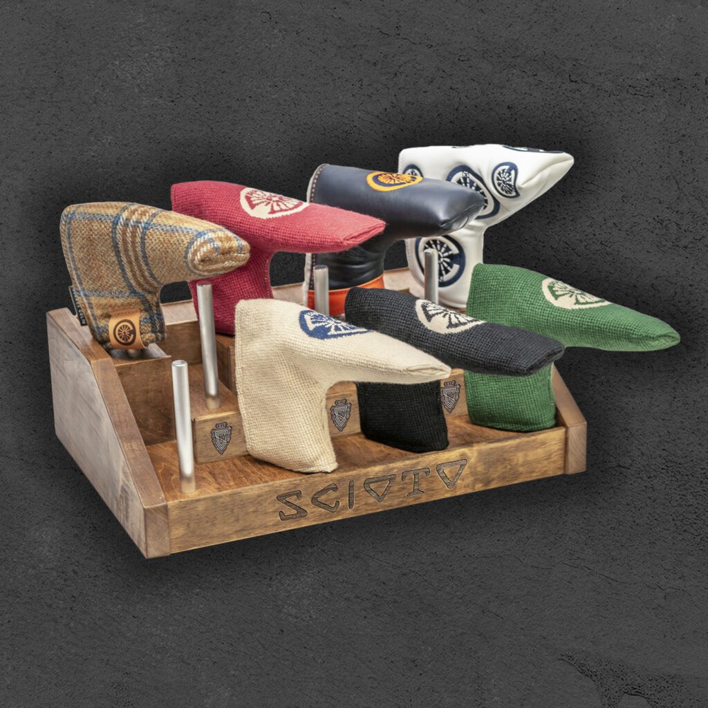 desktop display for putter head covers